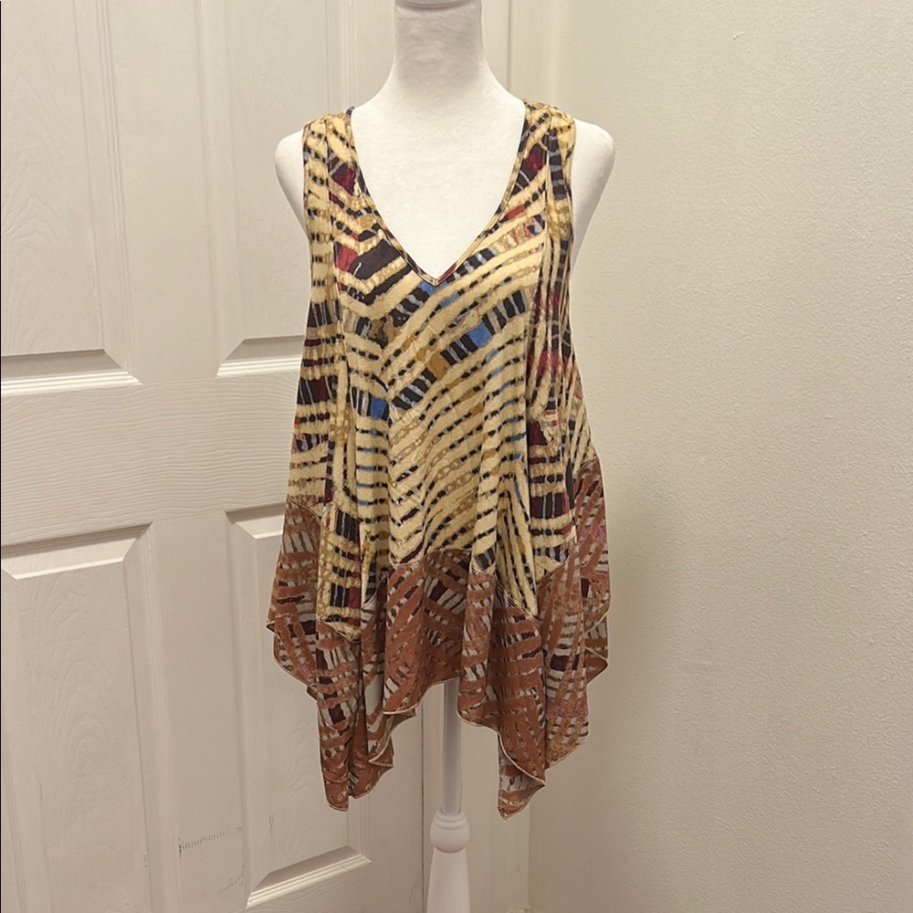 Free People Multicolor Geometric Tunic